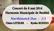 Concert 2014 à Benfeld, Harmonie municipale : Marimbistick Duo 1/3