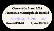 Concert 2014 à Benfeld, Harmonie municipale : Marimbistick Duo 2/3